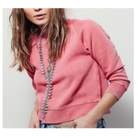 Sold Free People Crewneck Raglan Sleeve Pullover Sweatshirt - Picture 10 of 10